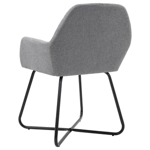 vidaXL Dining Chairs 4 pcs. Light Grey Fabric