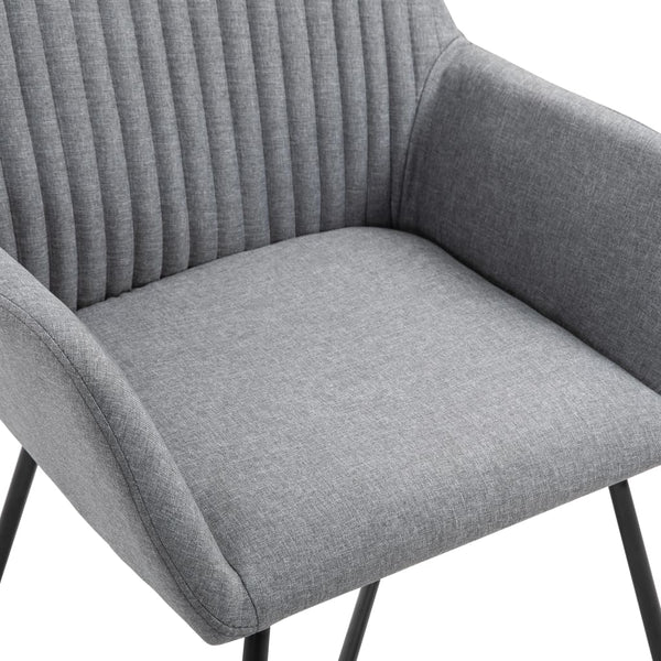 vidaXL Dining Chairs 4 pcs. Light Grey Fabric