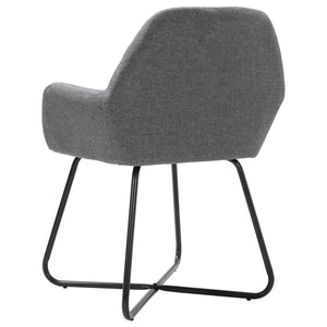 vidaXL Dining Chairs 4 pcs Dark Grey Fabric