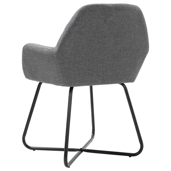 vidaXL Chaises de salle à manger 4 pcs Gris foncé Tissu