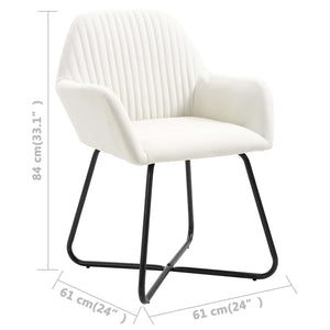 vidaXL Chaises de salle à manger 4 pcs Crème Tissu