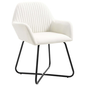 vidaXL Chaises de salle à manger 6 pcs Crème Tissu