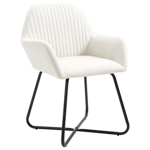 vidaXL Chaises de salle à manger 6 pcs Crème Tissu