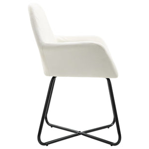 vidaXL Chaises de salle à manger 6 pcs Crème Tissu