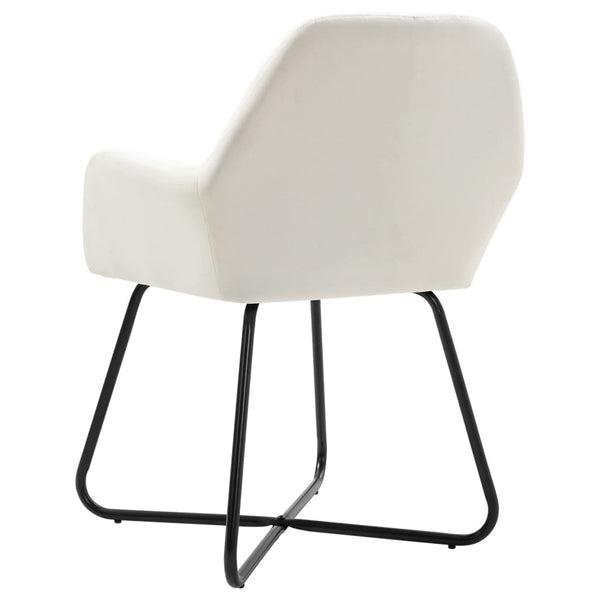 vidaXL Chaises de salle à manger 6 pcs Crème Tissu