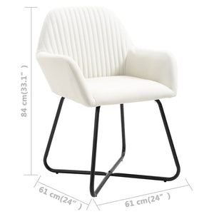 vidaXL Chaises de salle à manger 6 pcs Crème Tissu