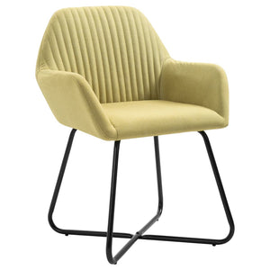 vidaXL Chaises de salle à manger 4 pcs Vert Tissu