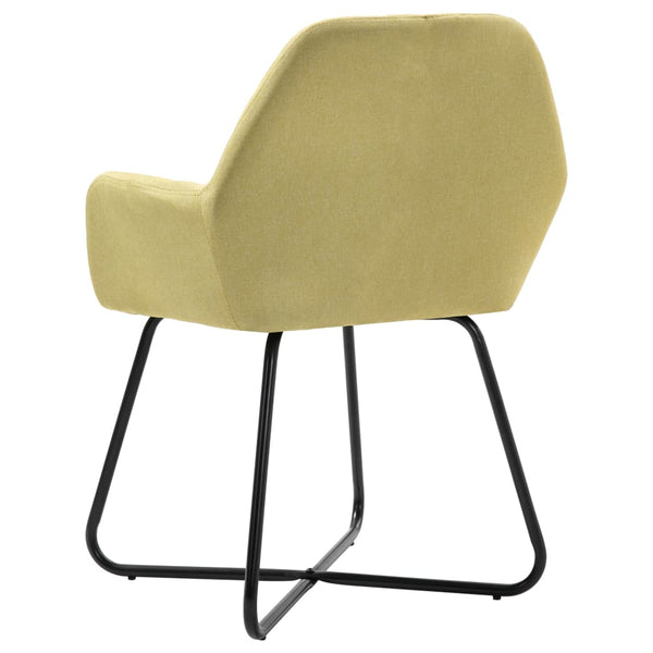 vidaXL Chaises de salle à manger 4 pcs Vert Tissu