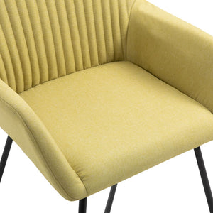 vidaXL Chaises de salle à manger 4 pcs Vert Tissu