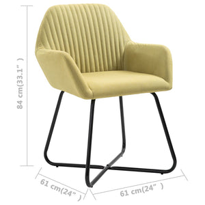 vidaXL Chaises de salle à manger 4 pcs Vert Tissu