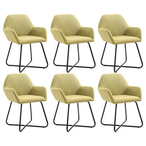 vidaXL Chaises de salle à manger 6 pcs Tissu vert