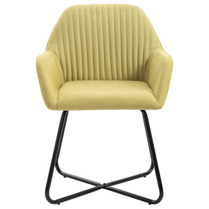 vidaXL Chaises de salle à manger 6 pcs Tissu vert