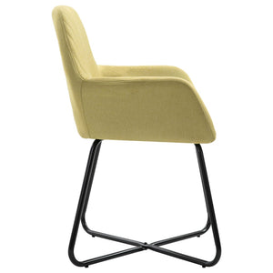vidaXL Chaises de salle à manger 6 pcs Tissu vert