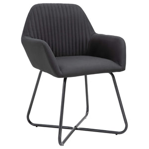 vidaXL Chaises de salle à manger 4 pcs Tissu noir