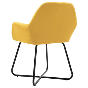 vidaXL Chaises de salle à manger 4 pcs Tissu jaune
