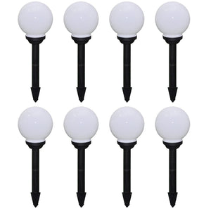 Wegeleuchten 8 Stk. LED 15 cm mit Erdspieß