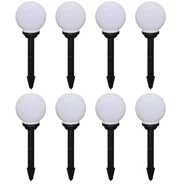 Wegeleuchten 8 Stk. LED 15 cm mit Erdspieß