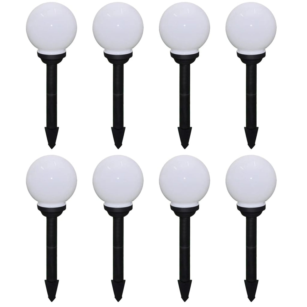 Wegeleuchten 8 Stk. LED 15 cm mit Erdspieß