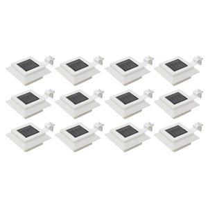 Solar-Außenleuchten 12 Stk. LED Rechteckig 12 cm Weiß