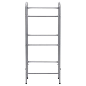 Kistenregal für 3 Kisten Silbern 50x33x116 cm Stahl