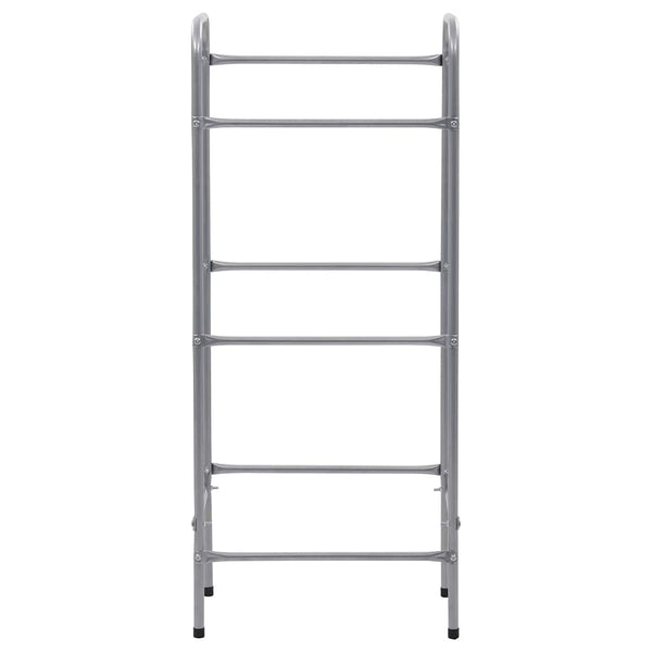Kistenregal für 3 Kisten Silbern 50x33x116 cm Stahl