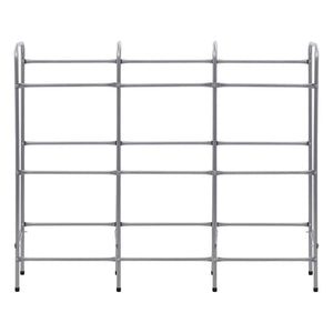 Kistenregal für 9 Kisten Silbern 145x33x116 cm Stahl