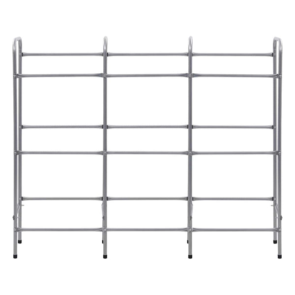Kistenregal für 9 Kisten Silbern 145x33x116 cm Stahl