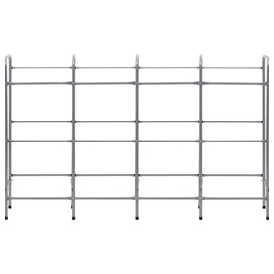 Kistenregal für 12 Kisten Silbern 190x33x116 cm Stahl