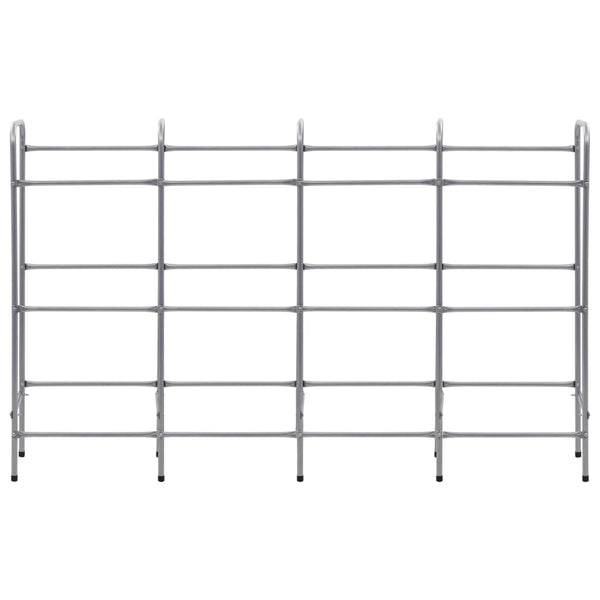 Kistenregal für 12 Kisten Silbern 190x33x116 cm Stahl