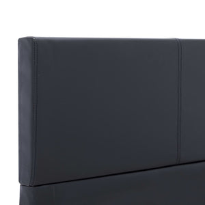 Bettgestell Schwarz Kunstleder 90x200 cm