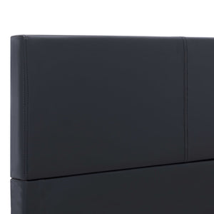 vidaXL Cadre de lit en similicuir noir 160x200 cm