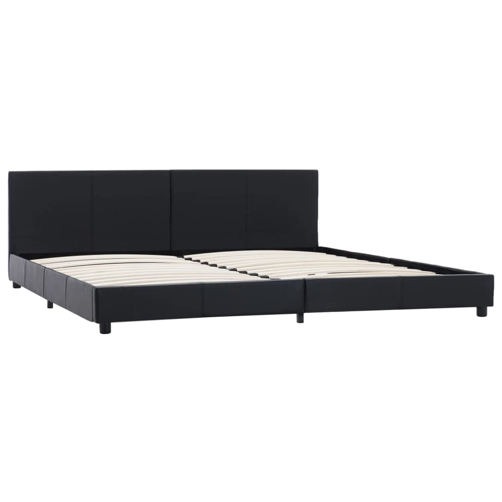 vidaXL Bed Frame Black Faux Leather 180x200 cm