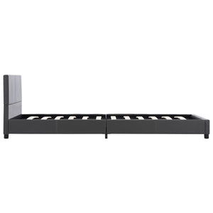 Bettgestell Grau Kunstleder 90x200 cm