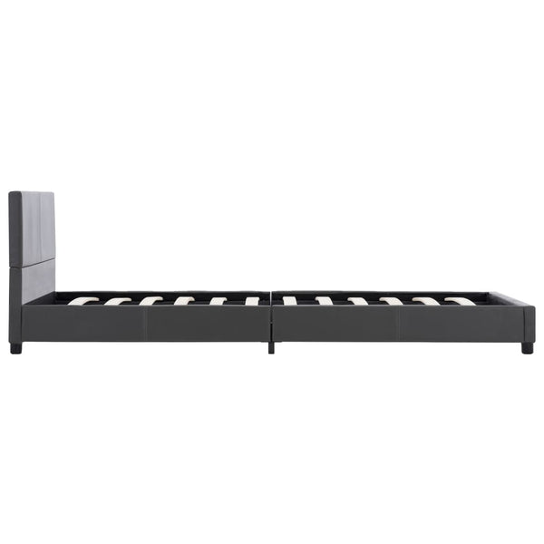 Bettgestell Grau Kunstleder 90x200 cm