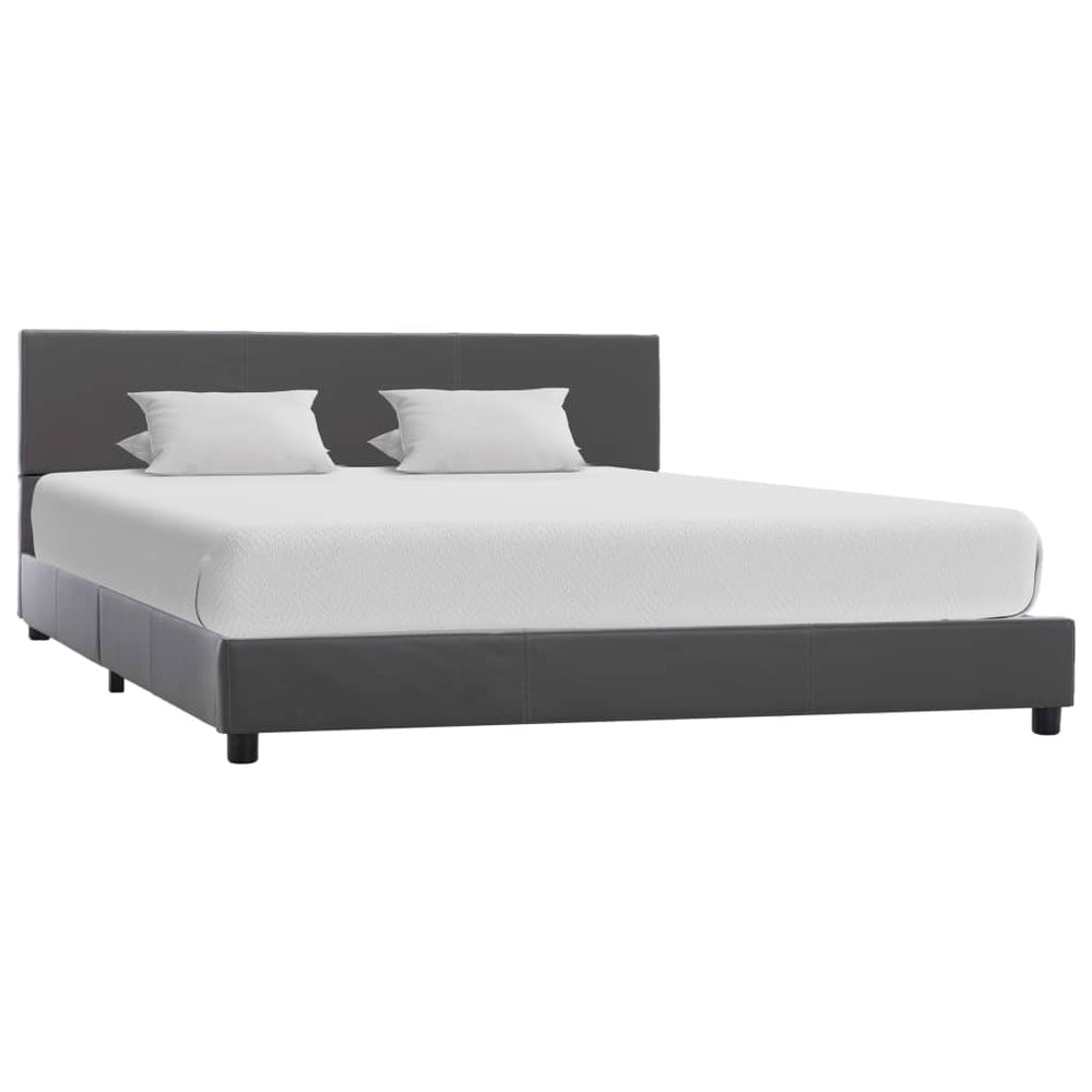 vidaXL Bed Frame Grey Faux Leather 120x200 cm