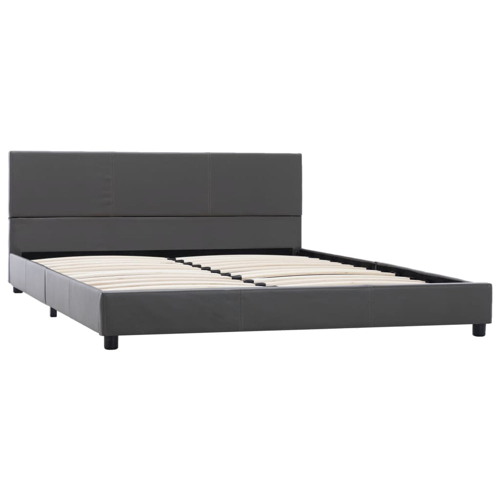 vidaXL Bed Frame Grey Faux Leather 120x200 cm