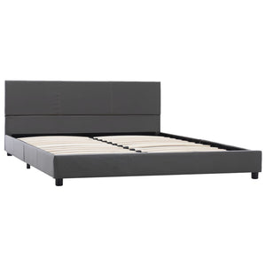 Bettgestell Grau Kunstleder 120x200 cm