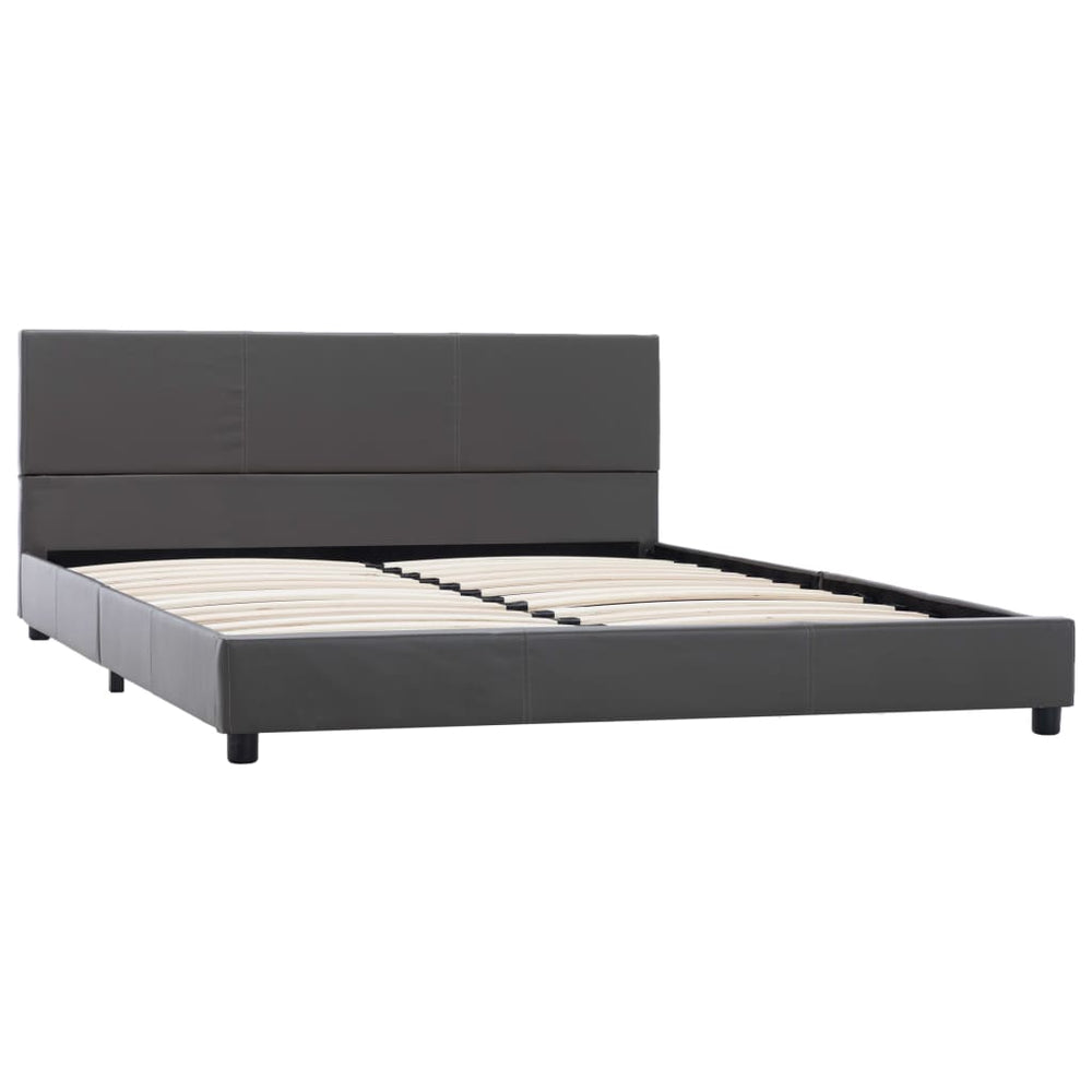 vidaXL Bed Frame Grey Faux Leather 140x200 cm
