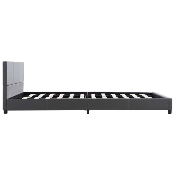 Bettgestell Grau Kunstleder 140x200 cm