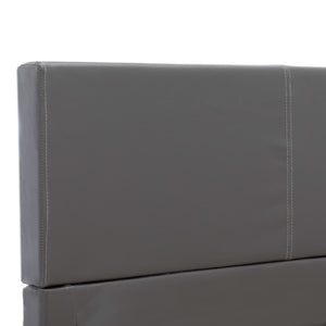 Bettgestell Grau Kunstleder 140x200 cm
