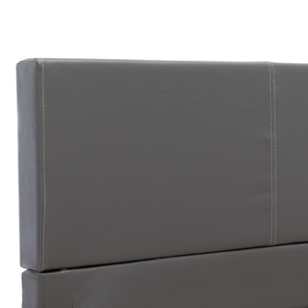 Bettgestell Grau Kunstleder 140x200 cm