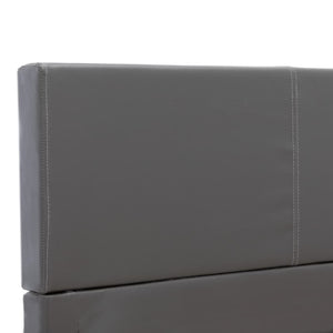 Bettgestell Grau Kunstleder 160x200 cm