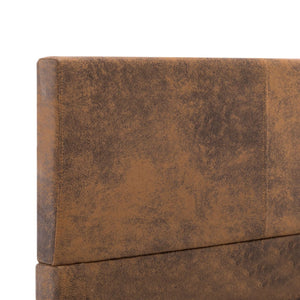 vidaXL Cadre de lit aspect daim marron 90x200 cm