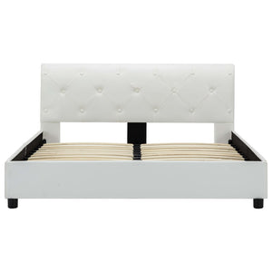 vidaXL Cadre de lit blanc en similicuir 120 x 200 cm