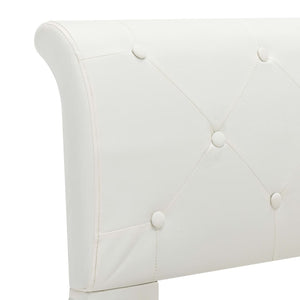 vidaXL Cadre de lit blanc en similicuir 180x200 cm