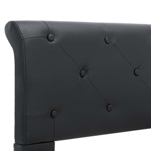 Bettgestell Schwarz Kunstleder 180 × 200 cm