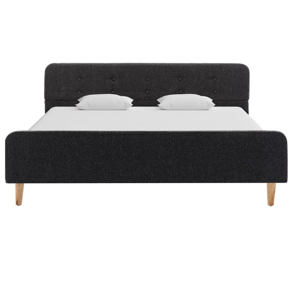 Bettgestell Dunkelgrau Sackleinen 140x200 cm