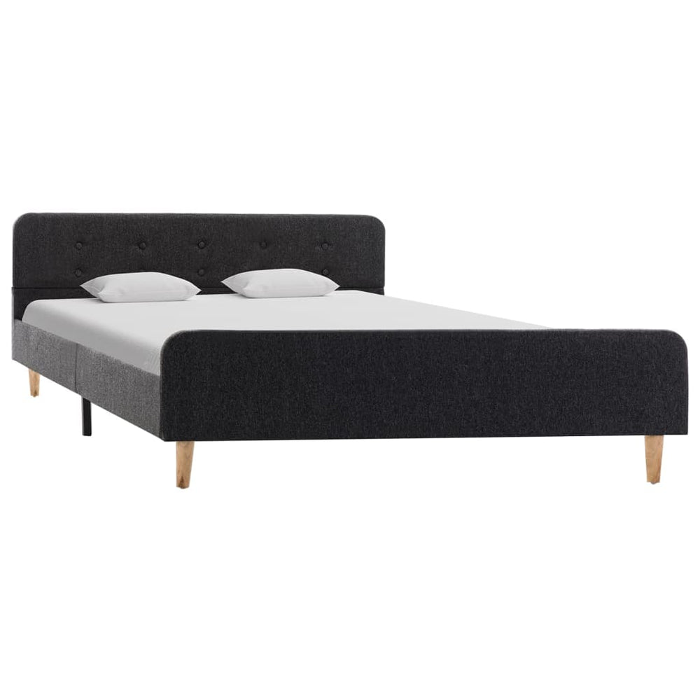 vidaXL Bed Frame Dark Grey Fabric 160x200 cm