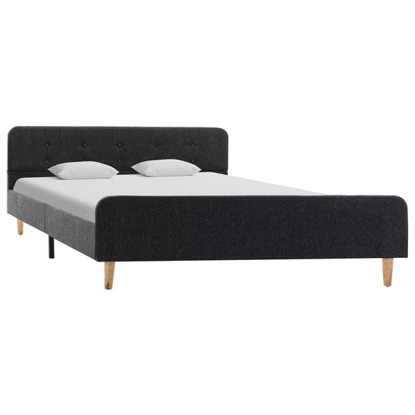 Bettgestell Dunkelgrau Sackleinen 160x200 cm