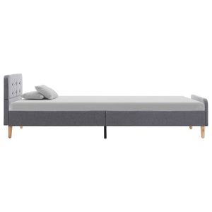 Bettgestell Hellgrau Stoff 90x200 cm